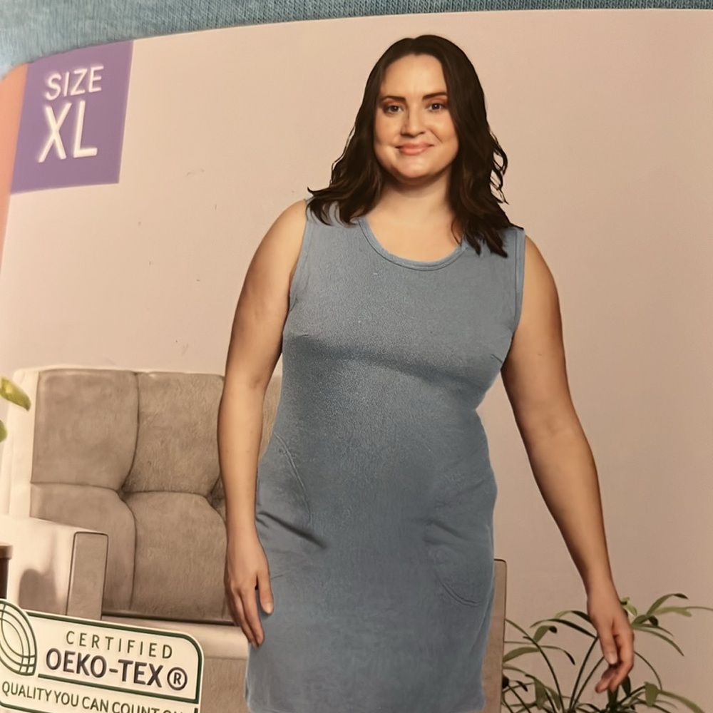 Serra Powder Blue Ladies Sleeveless Dress XL